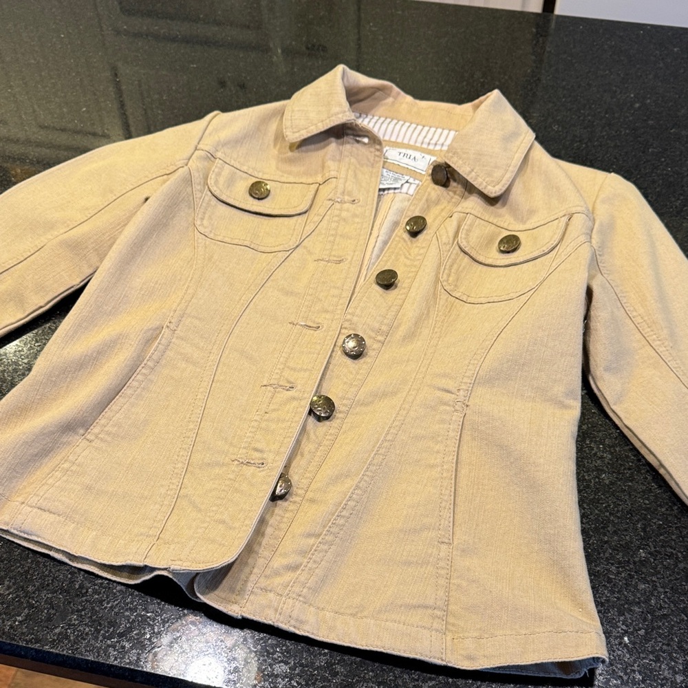 Chic Tan Kids Jean Jacket
